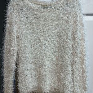 Elegant Cream Eyelash Sweater